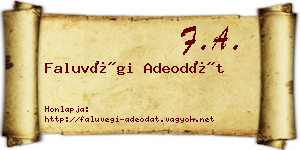 Faluvégi Adeodát névjegykártya
